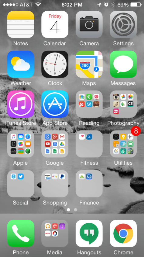 My iPhone homescreen setup.