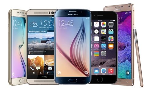 Popular smartphones from 2015.
